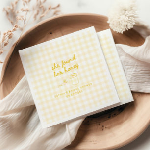 Serviette En Papier Elle a trouvé sa fête de douche de mariée de miel