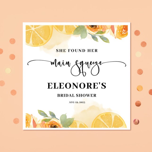 Serviette En Papier Elle a trouvé sa Fête des mariées principale Squee (Créateur téléchargé)