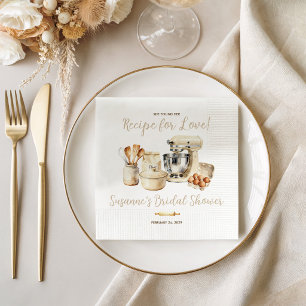 Serviette En Papier Elle a trouvé sa recette d'amour ! Fête de mariage
