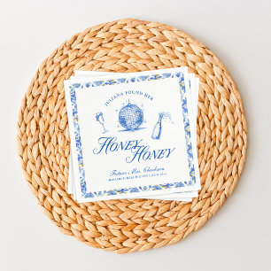 Serviette En Papier Elle A Trouvé Son Honey Honey Blue Greece Bachelor