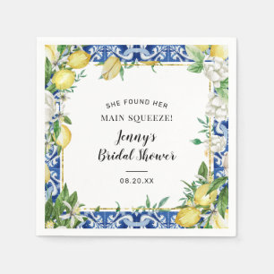 Serviette En Papier Elle A Trouvé Son Principal Squeeze Lemon Bridal S