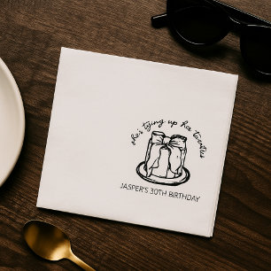 Serviette En Papier Elle attache sa vingtaine d'années à l'Anniversair