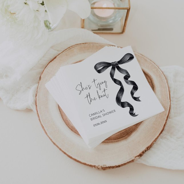 Serviette En Papier Elle est en train de nouer la Fête des mariées du  (Créateur téléchargé)