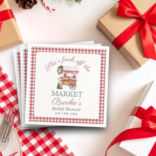 Serviette En Papier Elle est fraîche du marché Noël Bridal Shower (Créateur téléchargé)