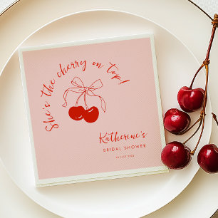 Serviette En Papier Elle est la cerise sur le gâteau Serviettes pour l