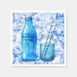 Serviette En Papier Elle est prête à faire éclater la Baby Shower Blue