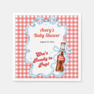 Serviette En Papier Elle est prête Fête de Bébé Garçon Soda Pop