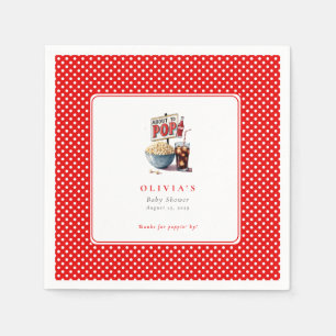 Serviette En Papier Elle est sur le point de faire du pop-corn Baby sh