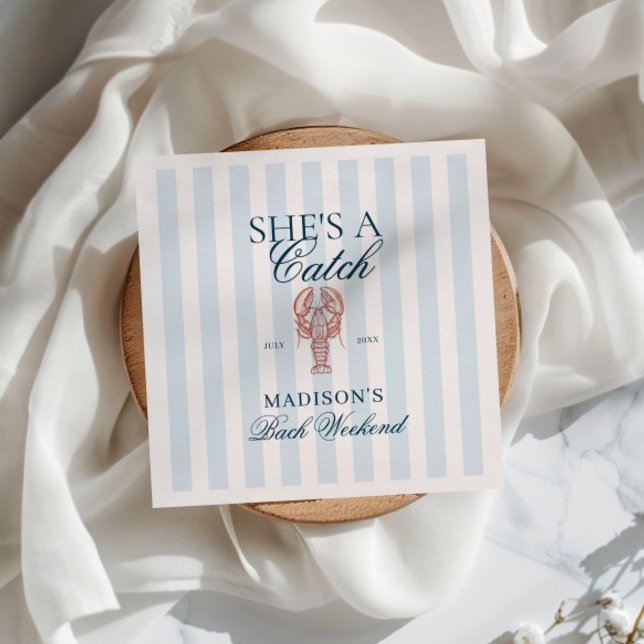 Serviette En Papier Elle est un beau parti Lobster Bachelorette (Créateur téléchargé)