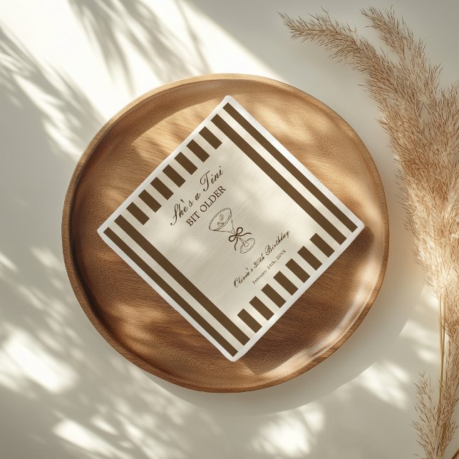 Serviette En Papier Elle est un peu plus âgée Coffee Martini Anniversa (Créateur téléchargé)