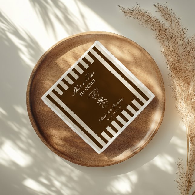 Serviette En Papier Elle est un peu plus âgée Coffee Martini Anniversa (Créateur téléchargé)