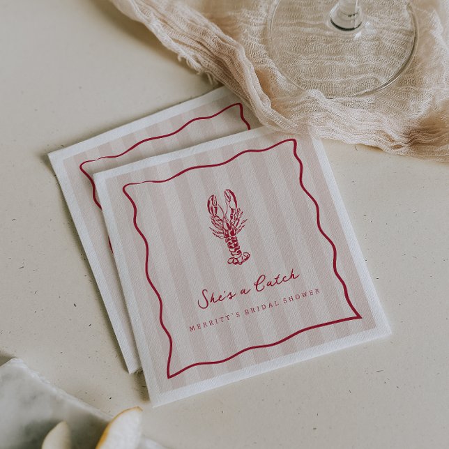 Serviette En Papier Elle est un Poisson d'avril | Réception de Mariage (Créateur téléchargé)