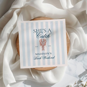 Serviette En Papier Elle est un trésor Demoiselle d'honneur Homard