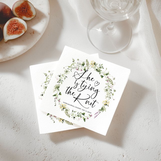 Serviette En Papier Elle Noue des Nœuds Enterrement de Vie de Jeune Fi (Créateur téléchargé)