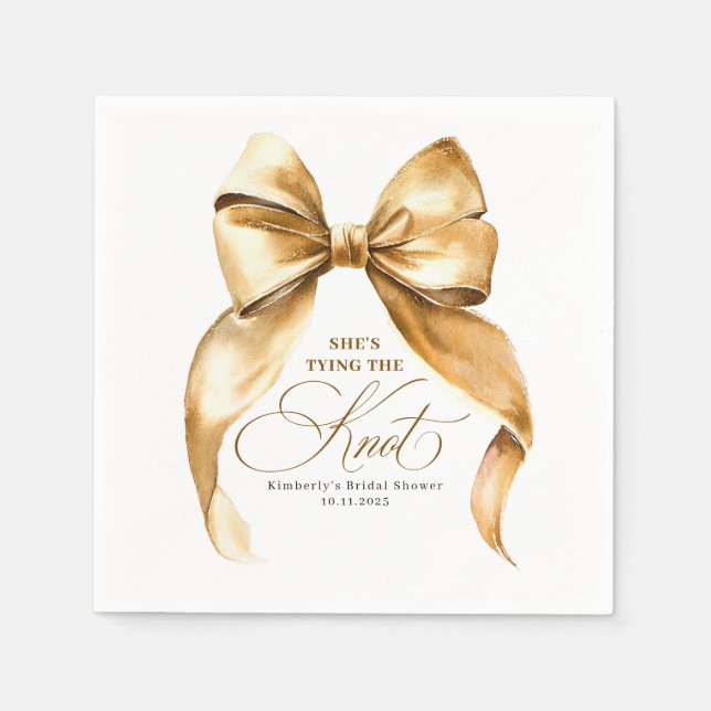 Serviette En Papier Elle Noue Le Nœud Bow Mariage Fête (Devant)