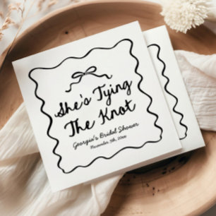 Serviette En Papier Elle Noue Le Nœud Ludique Mariage Shower