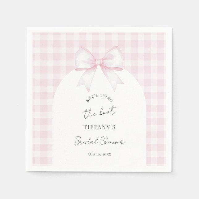 Serviette En Papier Elle Noue Les Fils Élégant Bow Réception De Mariag (Devant)