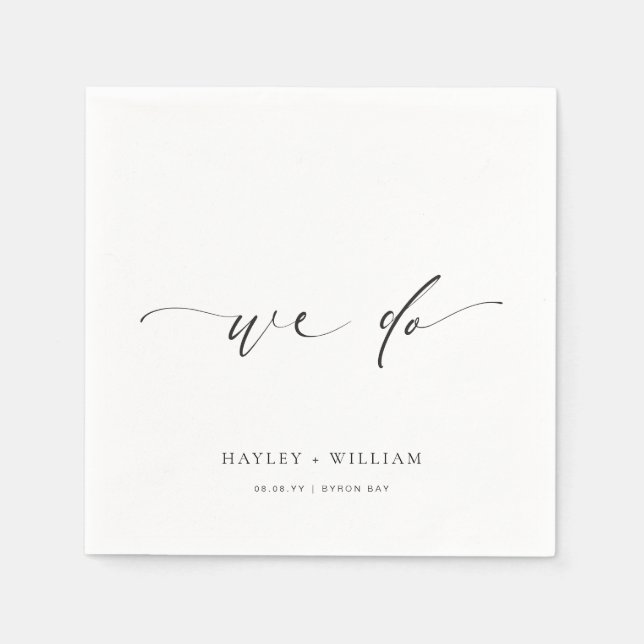 Serviette En Papier Ellesmere Minimalist Wedding We Do (Devant)