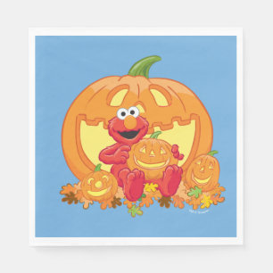 Serviette En Papier Elmo Citrouilles d'Halloween