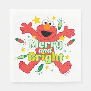 Serviette En Papier Elmo Joyeux et lumineux