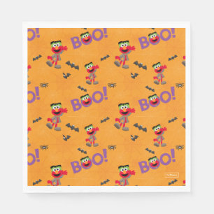 Serviette En Papier Elmo   Motif Halloween Boo