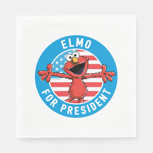 Serviette En Papier Elmo pour le président - Drapeau (Devant)