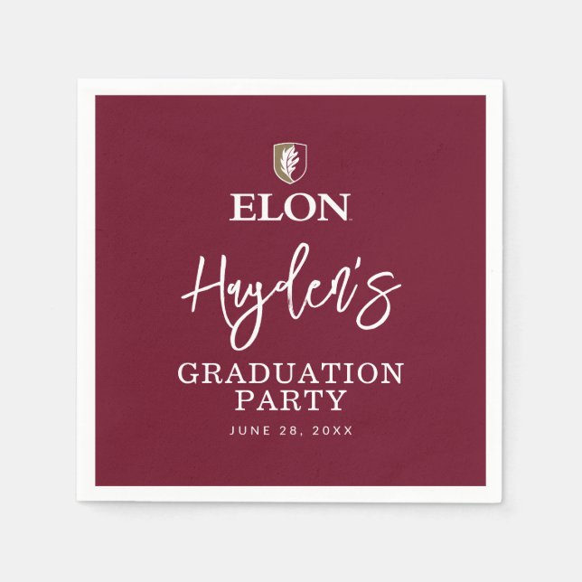 Serviette En Papier Elon | Diplômé 20XX (Devant)