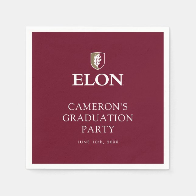 Serviette En Papier Elon | Diplômé 20XX (Devant)