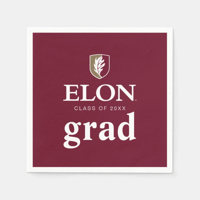 Serviette En Papier Elon | Diplômé 20XX (Devant)