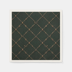 Serviette En Papier Emblème de chasse en bronze