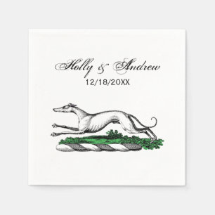Serviette En Papier Emblème de crête héraldique de Greyhound Whippet e