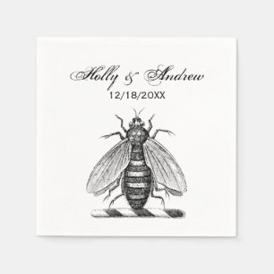 Serviette En Papier Emblème de l'abeille Vintage héraldique de Preppy