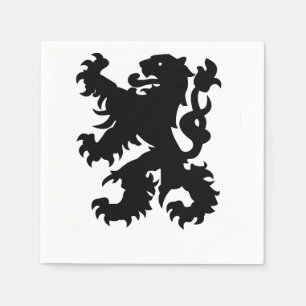 Serviette En Papier Emblème du Lion flamand