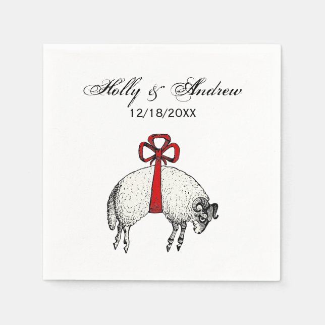 Serviette En Papier Emblème héraldique en laiton de bélier berceau (Devant)