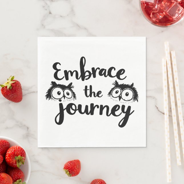 Serviette En Papier Embrassez le voyage (En situation)