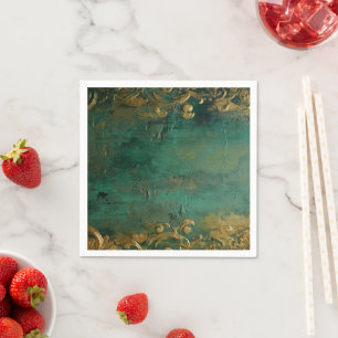 Serviette En Papier Emerald Green Mariage élégant