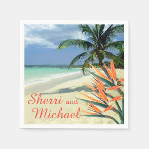 Serviette En Papier EMERALD WATERS Plage tropicale Mariage