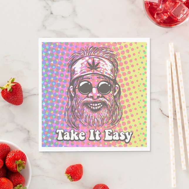 Serviette En Papier Emmenez-le facilement Hippie (Créateur téléchargé)