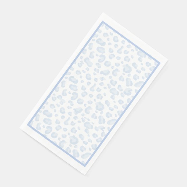 Serviette En Papier Empreinte de léopard bleu bébé (Coin)