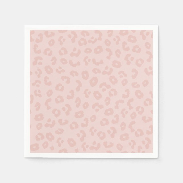 Serviette En Papier Empreinte de léopard en rose (Devant)