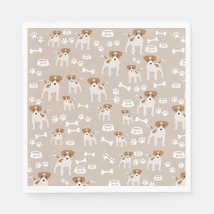 Serviette En Papier Empreinte de patte de chiot de chien mignon Motif