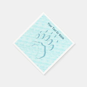 Serviette En Papier Empreinte de patte d'ours polaire