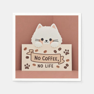 Serviette En Papier Empreintes de patte de chat mignon et minuscules e