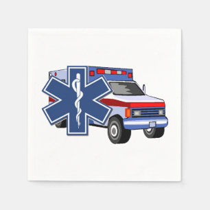 Serviette En Papier EMS Ambulance