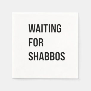 Serviette En Papier En attendant le Shabbos Hanoukka Jewish Funny