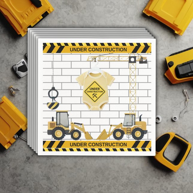 Serviette En Papier En construction Baby shower de vêtements pour bébé (Créateur téléchargé)