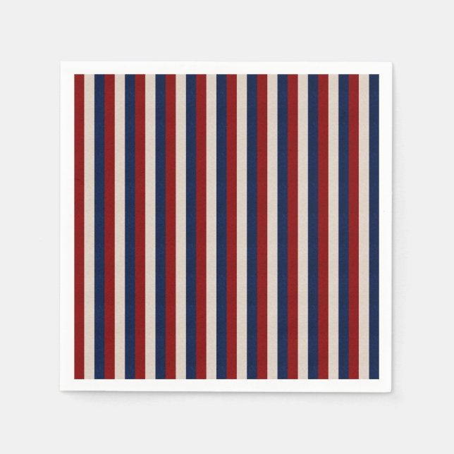 SERVIETTE EN PAPIER EN CUIR REGARDEZ LES STRIPES PATRIOTIQUES-PAPIERS  (Devant)