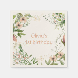 Serviette En Papier En grandissant comme un premier anniversaire de ma