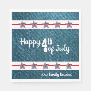 Serviette en papier en jean pour le 4 juillet