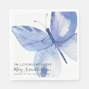 Serviette En Papier En Mémoire Amour Papillon funéraire Réveil